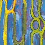 78. Acrylic on board, 24 x 18 inches, signed Barbara Sullivan, notes on colors on back (detail)